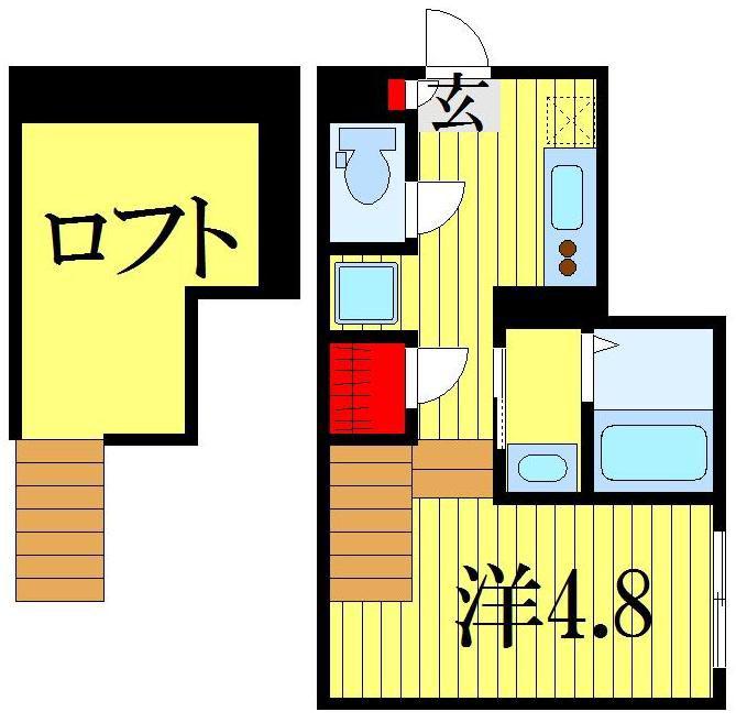 RIZEST幕張(ワンルーム/2階)の間取り写真