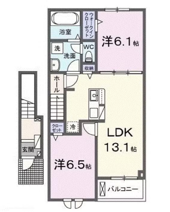 エスケーケー(2LDK/2階)の間取り写真