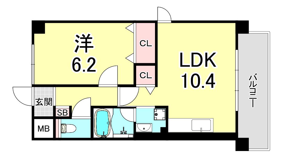 ハウオリ・ハレ(1LDK/3階)の間取り写真