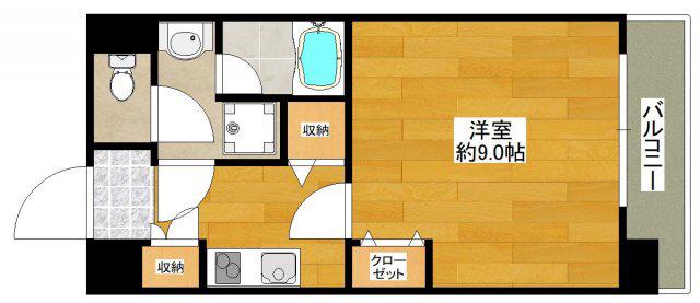 アスール江坂(1K/4階)の間取り写真