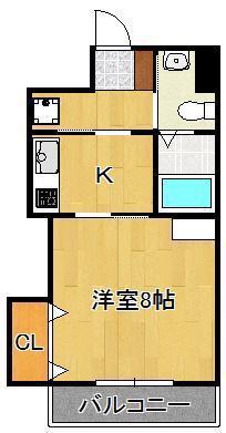 古船場タカヤコーポレーションビル(1K/4階)の間取り写真