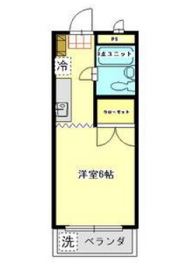 サンライズシャトー(1K/1階)の間取り写真