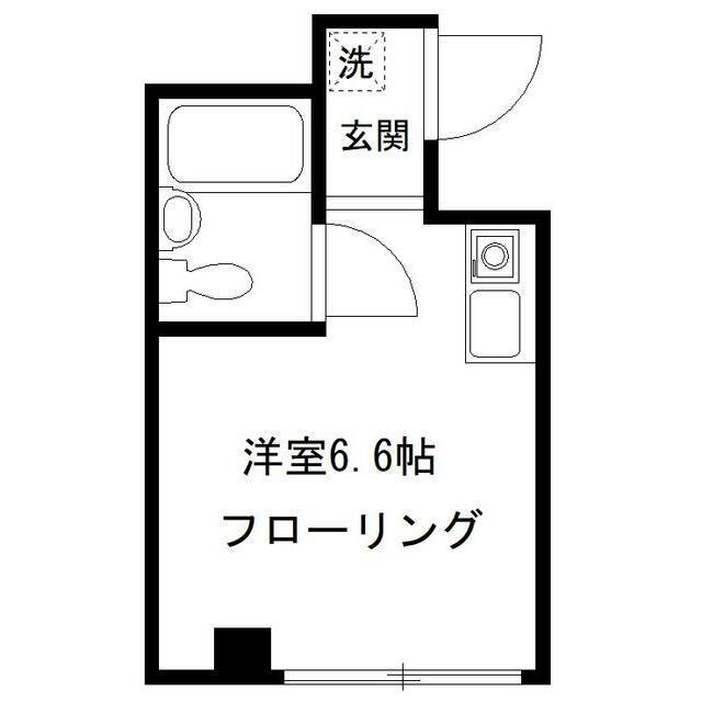 エバーグリーン向ヶ丘遊園(ワンルーム/3階)の間取り写真