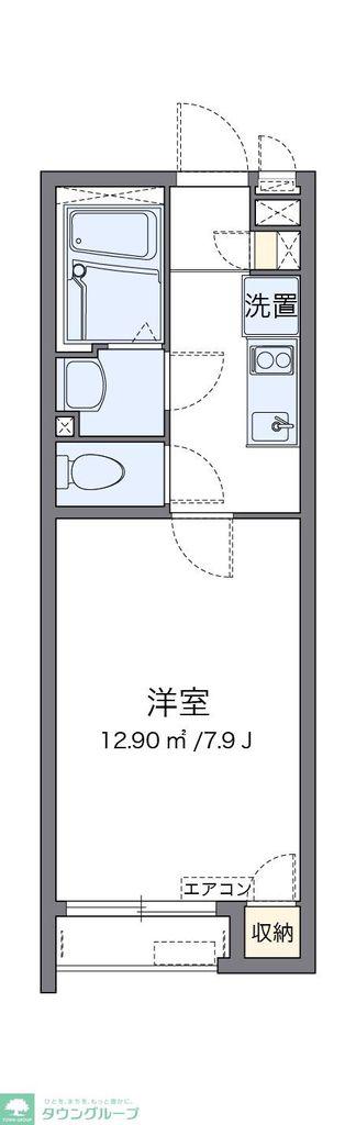 クレイノシェノン(1K/2階)の間取り写真
