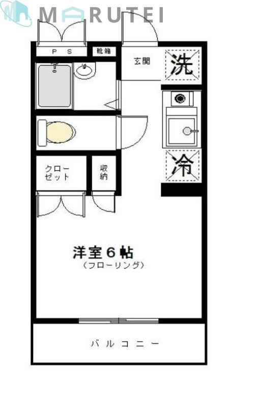 ハイツワイエム(ワンルーム/3階)の間取り写真