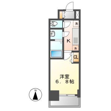 プレサンス名古屋幅下ファビュラス(1K/9階)の間取り写真