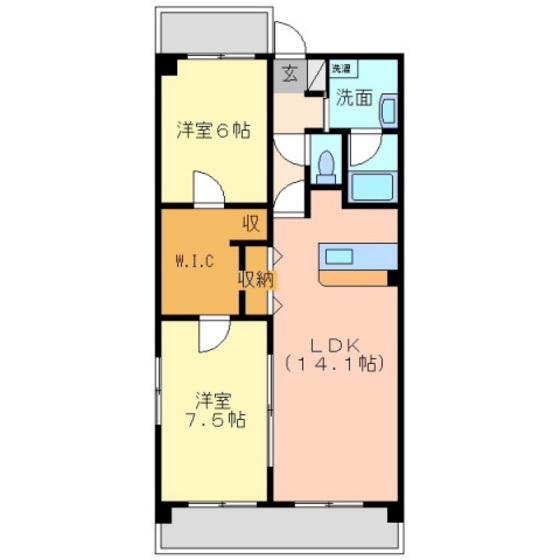 アウルスタイル森下町(2LDK/8階)の間取り写真