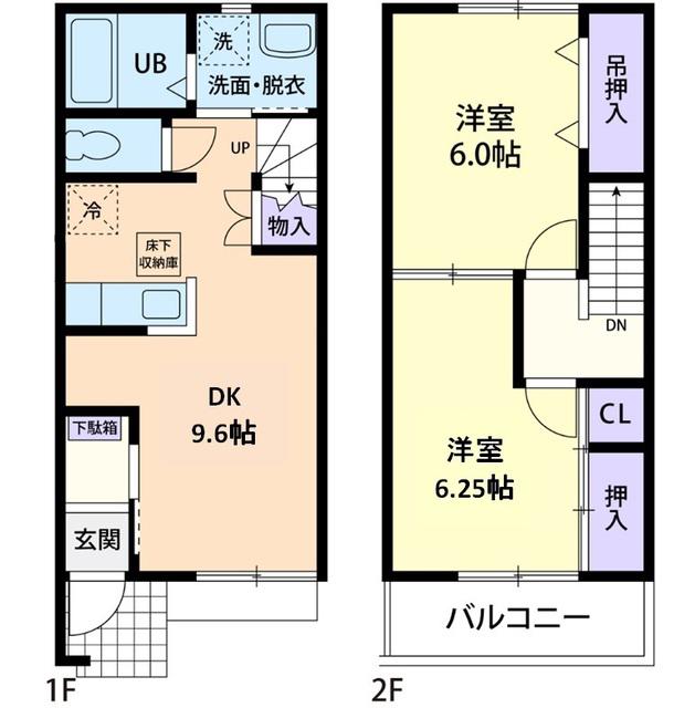 WOUND VALUE(2DK/1階)の間取り写真