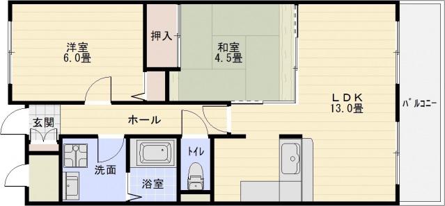 イングランドアヴェニュー(2LDK/4階)の間取り写真