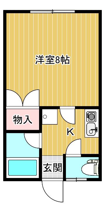 コーポソフィア(1K/2階)の間取り写真