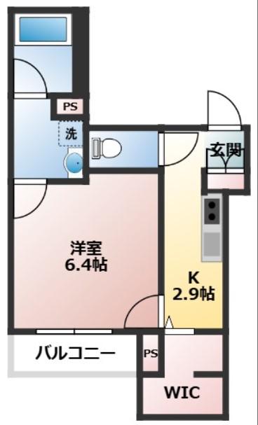 シャーメゾン EAGLE WARABI(1K/2階)の間取り写真