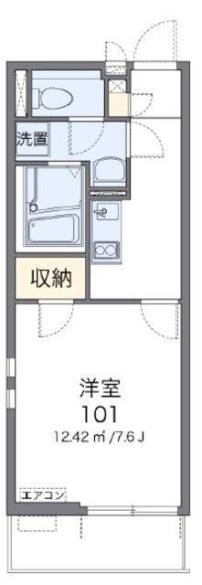 クレイノグラシアス ワン(1K/3階)の間取り写真