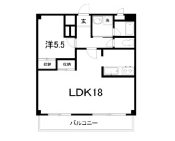 FLAT・Z(1LDK/3階)の間取り写真