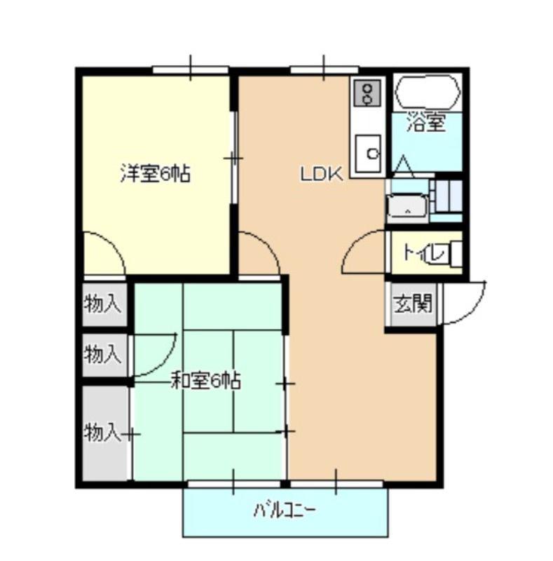 ハイツジュネス(2LDK/1階)の間取り写真