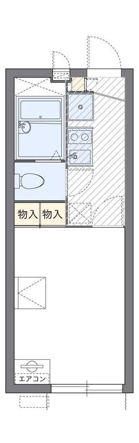 レオパレス翼V(1K/1階)の間取り写真