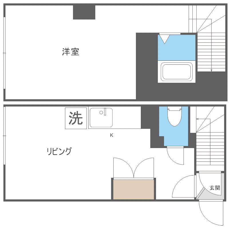 JPコート南郷A(1LDK/2階)の間取り写真