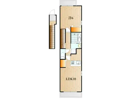 ドエルVIIIB(1LDK/1階)の間取り写真