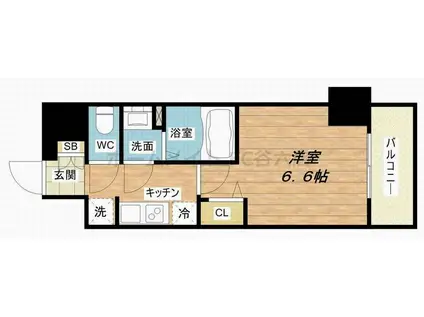 プレサンス梅田II(1K/5階)の間取り写真