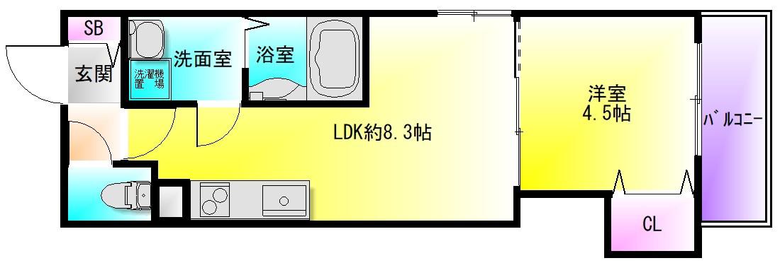 D PORTA CLAIR(1LDK/1階)の間取り写真