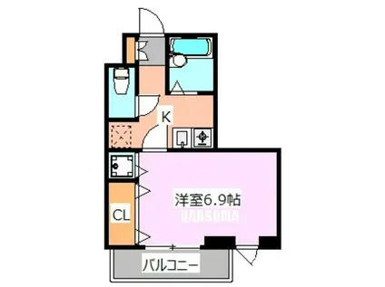 セレーノ日辰(1K/4階)の間取り写真