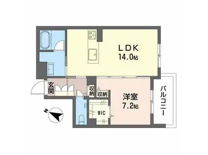 PREMIAS 上社(1LDK/3階)の間取り写真