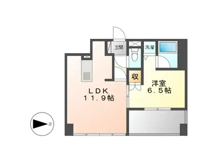 IZUMI 1(1LDK/8階)の間取り写真