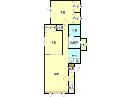 MOMO8.1(2LDK/2階)の間取り写真