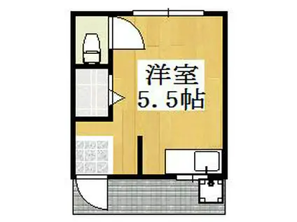 エステート北町(ワンルーム/1階)の間取り写真