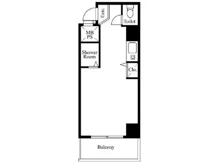 アーバンヒルズ早稲田正門前(ワンルーム/2階)の間取り写真