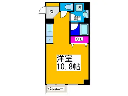 エムズコート深井沢町(ワンルーム/5階)の間取り写真