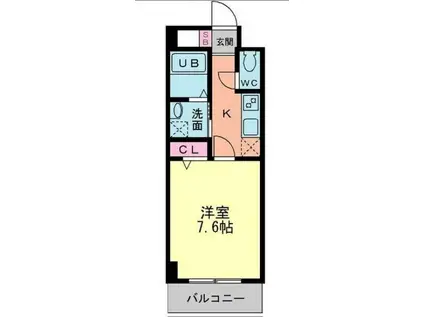 SOFIA ウエスト(1K/7階)の間取り写真