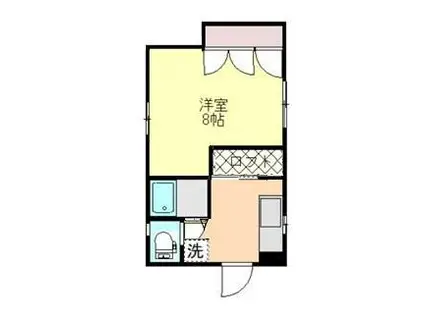 グリーンリーフ南鍛治町(1K/2階)の間取り写真