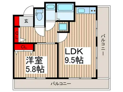 伊藤ハイツ(1LDK/2階)の間取り写真