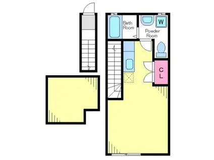 キングスコートII(ワンルーム/2階)の間取り写真