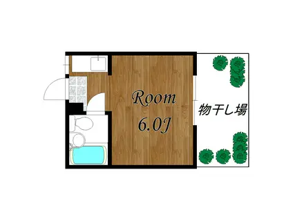 メゾン神埼(ワンルーム/1階)の間取り写真