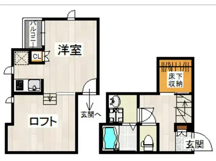 CB大宮ユニオン(1K/1階)の間取り写真