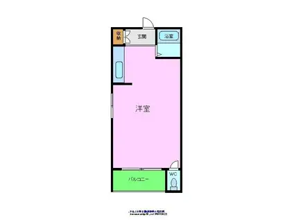 狭山南マンション(ワンルーム/2階)の間取り写真