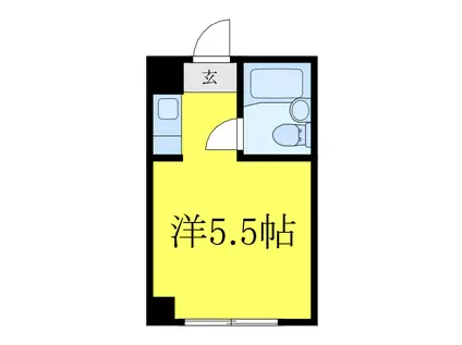 河本マンション(ワンルーム/3階)の間取り写真