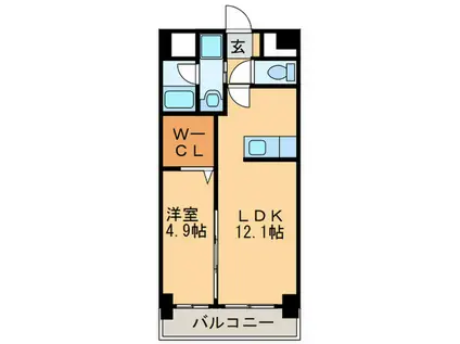 ルーセントピュアII(1LDK/3階)の間取り写真