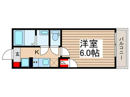 ノワール川越砂新田(1K/1階)の間取り写真