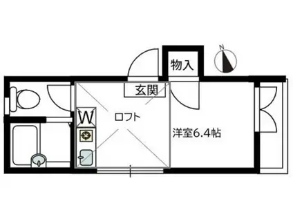 ルミエール平井(ワンルーム/3階)の間取り写真