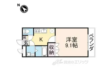 ジュピター(1K/2階)の間取り写真