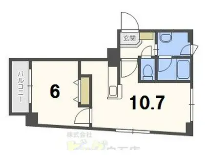 シャトレ東札幌(1LDK/4階)の間取り写真