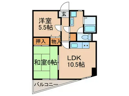 ラレーブ金町(2LDK/2階)の間取り写真