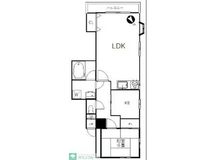 サン大川(2LDK/3階)の間取り写真