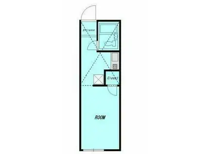 パレス東神奈川(ワンルーム/1階)の間取り写真