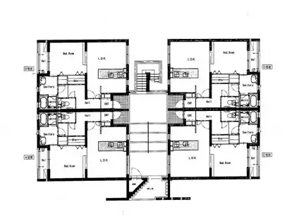 西津田マンションIII(1LDK/2階)の間取り写真