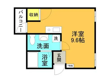 セレーノプリモI(ワンルーム/2階)の間取り写真