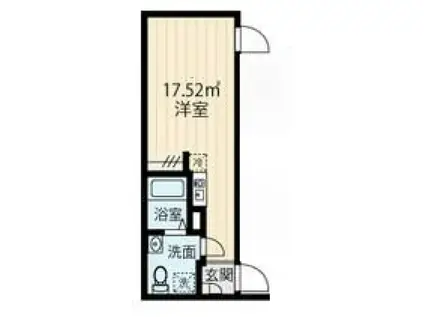 マンション 板橋区蓮根2丁目(ワンルーム/1階)の間取り写真