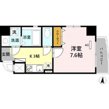 LEXCEED IZUMI(1K/5階)の間取り写真
